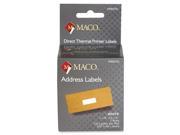 Maco Direct Thermal Printer Labels 1.13 Width x 3.50 Length 2 Box 130 Roll Direct Thermal Bright White