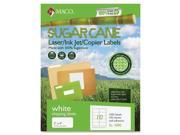 Maco Printable Sugarcane Mailing Labels 2 Width x 4 Length 1000 Box Rectangle 10 Sheet Inkjet Laser Bright White