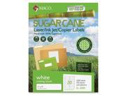 Maco Printable Sugarcane Mailing Labels 1 Width x 4 Length 2000 Box Rectangle 20 Sheet Inkjet Laser Bright White