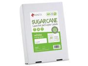 Maco Printable Sugarcane Mailing Labels 1 Width x 2.63 Length 7500 Box Rectangle 30 Sheet Inkjet Laser Bright White