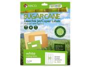 Maco Printable Sugarcane Mailing Labels 1 Width x 2.63 Length 750 Pack Rectangle 30 Sheet Inkjet Laser Bright White