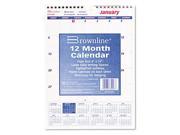 Brownline One Month Per Page Twin Wirebound Wall Calendar 8 x 11 2014