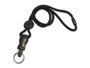 Baumgartens Detachable Breakaway Lanyards x 36 Length Black Nylon Plastic Metal