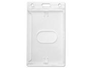 Baumgartens Rigid PC ID Badge Dispensers Vertical Polycarbonate 25 Pack Clear