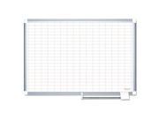 Mastervision Mastervision Grid Planning Board, 1x2" Grid, 36x24, White/silver