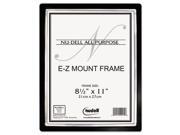 NuDell EZ Mount II Document Frame Plastic 8 1 2 x 11 Black Silver
