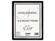 NuDell EZ Mount II Document Frame Plastic 11 x 14 Black Silver