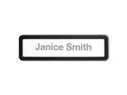 Plastic Cubicle Nameplate Plastic Black