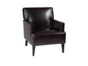 Office Star Carrington Arm Chair in Espresso Eco Leather