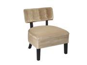 Office Star Curves Button Accent Chair in Coffee Velvet