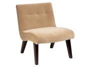 Office Star Curves Valencia Accent Chair in Coffee Velvet