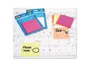 Transparent Film Sticky Notes 3 x 3 Neon Pink 50 Sheets Pad