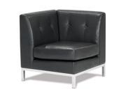 Office Star Wall Street Corner Chair in Espresso Faux Leather