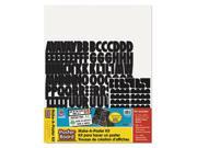 Pacon Make A Poster Board Kit 22 x 28 White 143 Letters Numbers