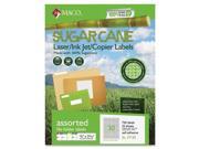 Maco Printable Sugarcane File Folder Labels 0.60 Width x 3.50 Length 25 Sheet Rectangle 30 Sheet Laser Inkjet Assorted