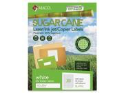 Maco Printable Sugarcane File Folder Labels 0.60 Width x 3.50 Length 25 Sheet Rectangle 60 Sheet Laser Inkjet Bright White