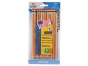 Write Dudes USA Gold Series 2 Pencils Cedar Natural 12 Pk