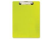 OIC Low profile Clip Letter size Clipboard 8.50 x 11 Low profile Plastic Neon Yellow
