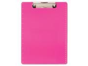 OIC Low profile Clip Letter size Clipboard 8.50 x 11 Low profile Plastic Neon Pink
