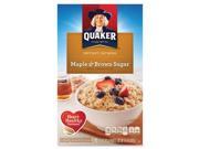 Quaker Oats Foods Instant Oatmeal Brown Sugar Maple Packet 15.10 oz 10 Box