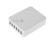 Portable 6 Port USB 2.0 Charger Power Adapter for Phone Samsung Tablet
