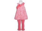 Rare Editions Little Girls 4 Coral Animal Print Spring Outfit