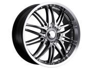 Ultra Wheels Rims 17X7.5 5.875 HYPER Black 200 7707HB