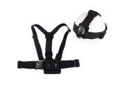 BZ59 Elastic Chest Belt Strap + Head Strap for GoPro Hero 3/2/1 Black