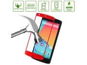 Frosted Privacy Tempered Glass Film Screen Protector for LG Nexus 5 - Red