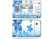 MightySkins Protective Vinyl Skin Decal Cover for HTC EVO View 4G Android Tablet Sticker Skins Blue Flowers