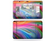 MightySkins Protective Vinyl Skin Decal Cover for HTC EVO View 4G Android Tablet Sticker Skins -Rainbow Waves