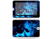 MightySkins Protective Vinyl Skin Decal Cover for Toshiba Thrive 10.1 Android Tablet sticker skins Blue Flames