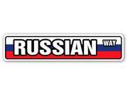 RUSSIAN FLAG Street Sign russia national nation pride country gift Type: SignMission1 Novelty Free Ship