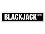 BLACKJACK Street Sign cards casino gamble 21 chips gift Type: SignMission1 Novelty Free Ship