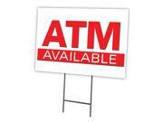 ATM 12"x16" Yard Sign & Stake outdoor plastic coroplast 