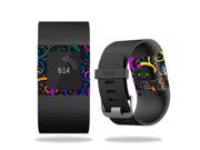 MightySkins Protective Vinyl Skin Decal for Fitbit Surge Watch cover wrap sticker skins Color Swirls