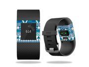 MightySkins Protective Vinyl Skin Decal for Fitbit Surge Watch cover wrap sticker skins Blue Aztec