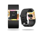 MightySkins Protective Vinyl Skin Decal for Fitbit Surge Watch cover wrap sticker skins Bubble Gum