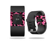 MightySkins Protective Vinyl Skin Decal for Fitbit Surge Watch cover wrap sticker skins Pink Leopard