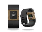 MightySkins Protective Vinyl Skin Decal for Fitbit Surge Watch cover wrap sticker skins Sandalwood Leather