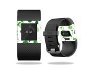 MightySkins Protective Vinyl Skin Decal for Fitbit Surge Watch wrap cover sticker skins Green Drops