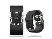 MightySkins Protective Vinyl Skin Decal for Fitbit Surge Watch cover wrap sticker skins Black Damask