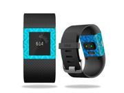 MightySkins Protective Vinyl Skin Decal for Fitbit Surge Watch cover wrap sticker skins Blue Vintage