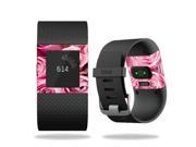 MightySkins Protective Vinyl Skin Decal for Fitbit Surge Watch cover wrap sticker skins Pink Roses