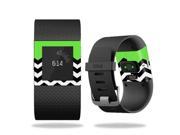 MightySkins Protective Vinyl Skin Decal for Fitbit Surge Watch cover wrap sticker skins Lime Chevron