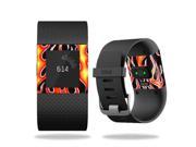 MightySkins Protective Vinyl Skin Decal for Fitbit Surge Watch cover wrap sticker skins Hot Flames