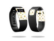 MightySkins Protective Vinyl Skin Decal for Fitbit Charge Watch wrap cover sticker skins Gold Anchors
