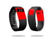 MightySkins Protective Vinyl Skin Decal for Fitbit Charge Watch cover wrap sticker skins Solid Red