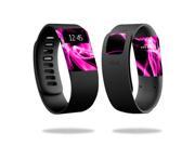 MightySkins Protective Vinyl Skin Decal for Fitbit Charge Watch cover wrap sticker skins Pink Flames