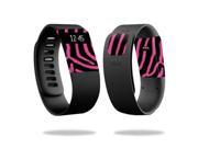 MightySkins Protective Vinyl Skin Decal for Fitbit Charge Watch cover wrap sticker skins Zebra Pink